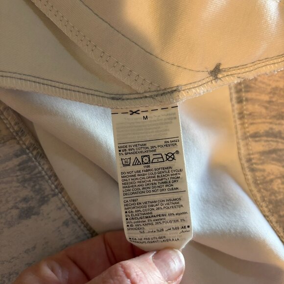 Old Navy Dynamic Fleece Pullover Hoodie M Medium White Blue Swirl - Picture 6 of 6